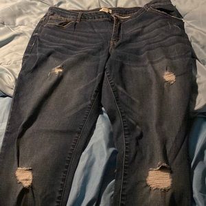 Rewind skinny Jean with rips